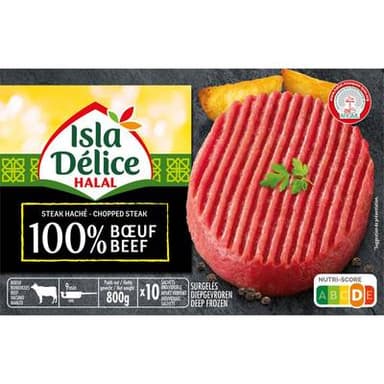 Isla Délice Steaks Hachés - Halal, 10x80g