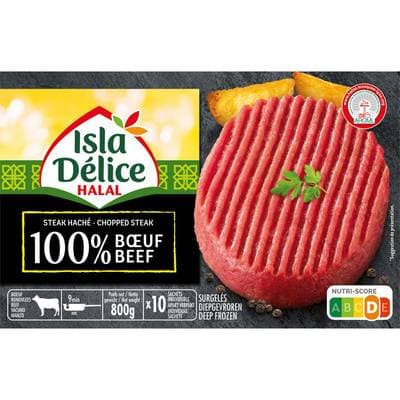 Isla Délice Steaks Hachés - Halal, 10x80g