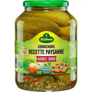 Kühne Cornichons aigre-doux recette paysanne, 850g