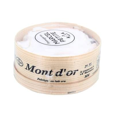Le Chariot à fromages, Artisan Fromager Mont d'Or Moyen Artisanal Marcel Petite AOP - Lait de vache cru, 4 Parts - 800g