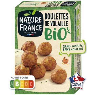 Nature De France Boulettes de Volaille Cuites Bio, 180g