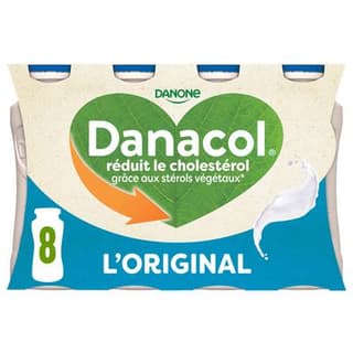 Danacol Yaourt à boire nature, 8x100g