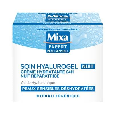Mixa Crème Hydratante Sommeil Réparateur Hyalurogel Nuit, 50ml