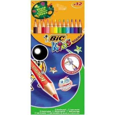 Bic Crayons de couleurs Evolution Ecolution, 12  crayons