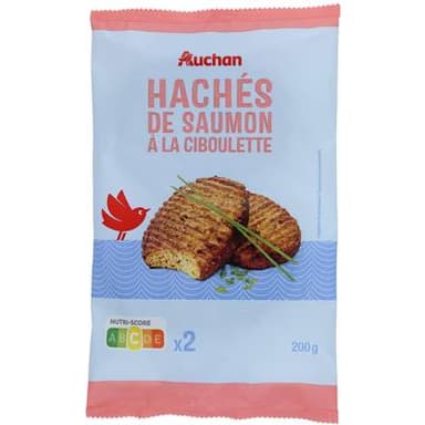 Auchan Hâché de Saumon, 2 pièces - 200g