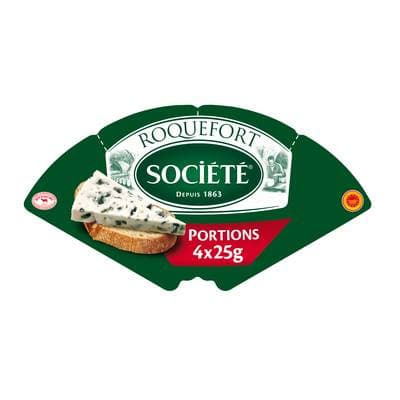 Société Roquefort portions, 4x25g