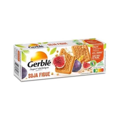 Gerblé Vitalité 16 Biscuits Soja et Figue -43% de sucres en moins, 270g