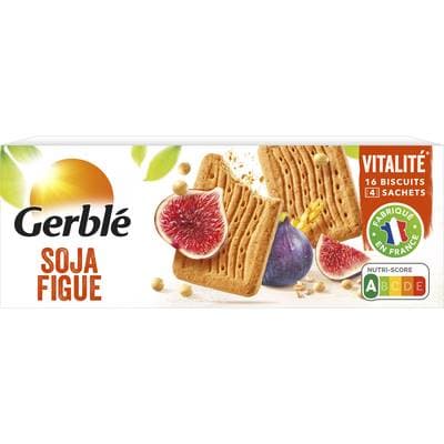 Gerblé Vitalité 16 Biscuits Soja et Figue -43% de sucres en moins, 270g