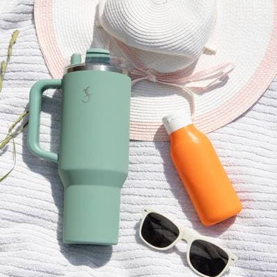 Lurch Gobelet isotherme en inox Vert sauge Big Cup, 1,2L