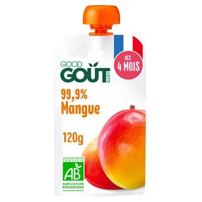 Good Goût Mangue Bio Gourde Bébé Dès 4 mois, 120g