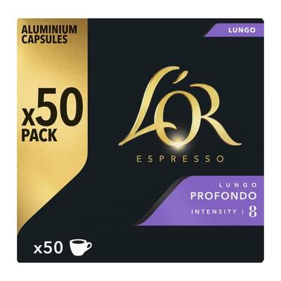 L'or Espresso Café Capsules Lungo Profondo intensité 8, 50 capsules