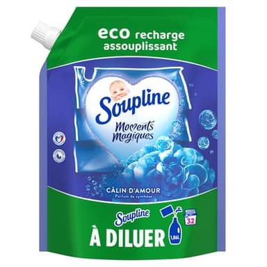 Soupline Adoucissant Câlin d'Amour recharge, 600ml