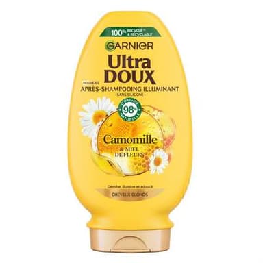 Garnier - Ultra Doux Après-Shampooing Illuminant Camomille & Miel de Fleurs, 250ml