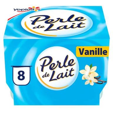 Perle de lait Yaourt à la Vanille, 8x125g