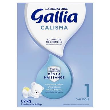 Laboratoire Gallia Lait bébé en poudre Calisma 1er âge en sachet, 0-6 mois, 2x600g