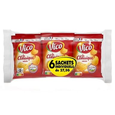 Vico Chips La Classique Multipack Nature X6, 6x27,5g