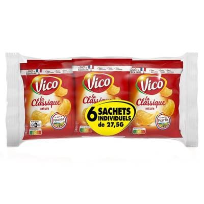 Vico Chips La Classique Multipack Nature X6, 6x27,5g