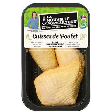 La Nouvelle Agriculture Cuisses de Poulet Jaune Bleu Blanc Coeur, 2x180g