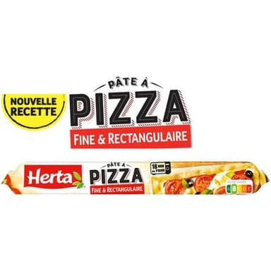Herta Pâte à Pizza Fine & Rectangulaire, 390g