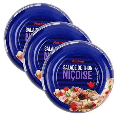 Auchan Salade niçoise au thon, Lot de 3x250g