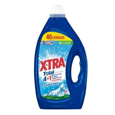 X Tra Lessive Liquide Fraîcheur Alpine 40 lavages, 1,8L