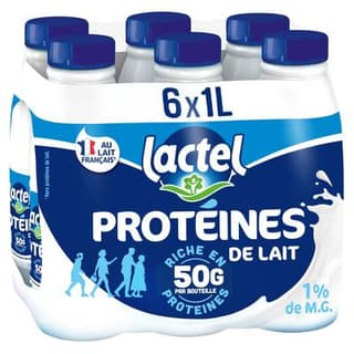 Lactel Boisson Lactée Protéinée, 6x1l