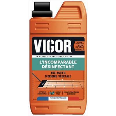 Vigor Nettoyant Sol Désinfactant aux tensio actifs d'origines naturelle, 1L