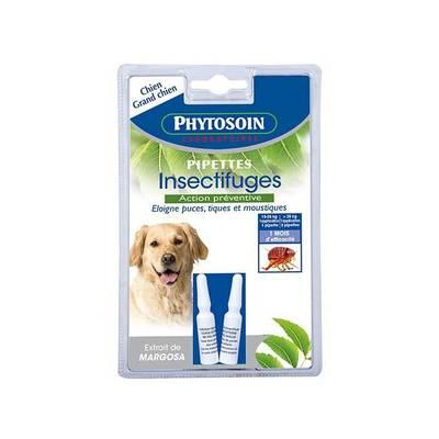 3332590950364 - Phytosoin - 2 Pipettes Insectifuges pour Chien Moyen et Grand Chien