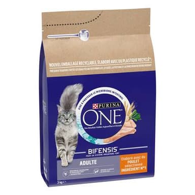 Purina - One Croquettes Poulet pour Chat Adulte, 3kg