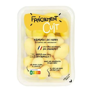 Fraîchement Cuit Pommes de Terre Entières Sans Peau, 600g