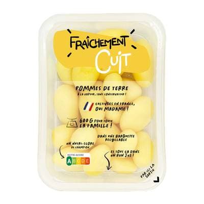 Fraîchement Cuit Pommes de Terre Entières Sans Peau, 600g