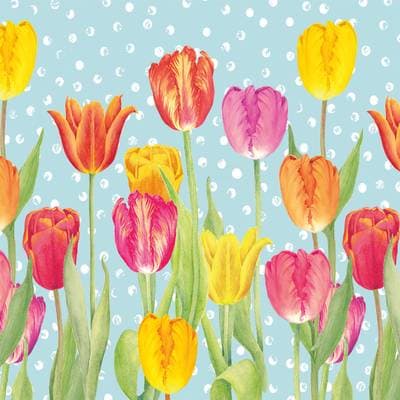 Paperproducts Design Serviette en papier Tulipe, 20 serviettes de 33 x 33 cm