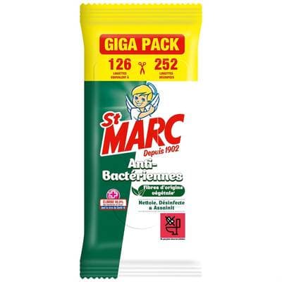 St-Marc Lingettes Nettoyante Anti-Bacteriennes, 126 lingettes