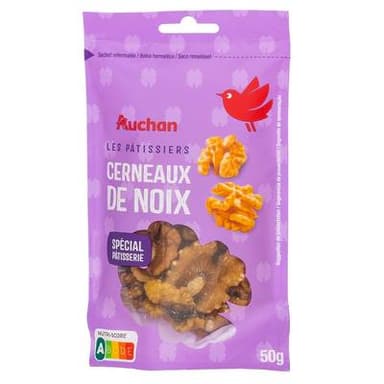 Auchan Cerneaux de Noix Sachet Refermable, 50g