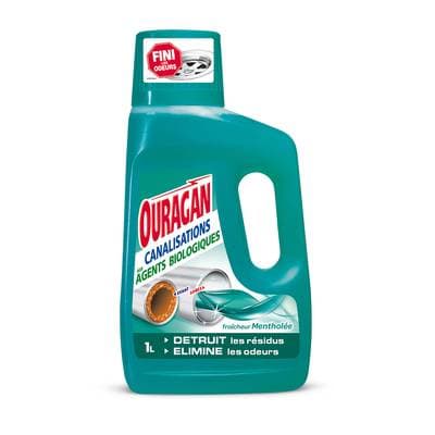 Ouragan Nettoyant canalisations aux agents biologiques fraîcheur mentholée, 1l