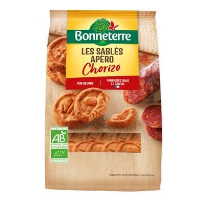 Bonneterre Biscuits sablés au chorizo bio, 100g