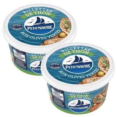 Petit Navire Rillettes de Thon aux Olives Vertes, Lot de 2x125g
