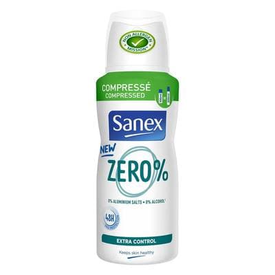 Sanex Déodorant compressé 48h Zéro %, 100ml