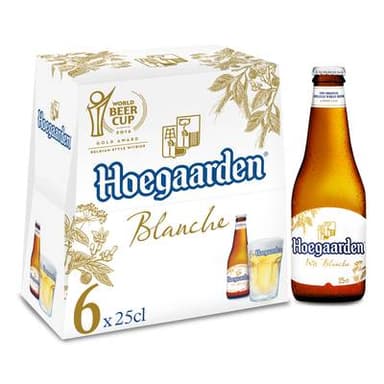 Hoegaarden Bière blanche 4.9°, 6x25cl