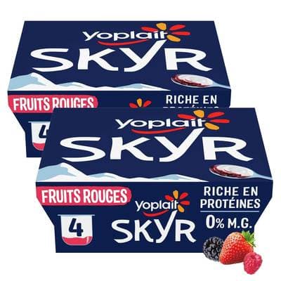 Yoplait Skyr Fruits Rouges 0%, Lot de 2 - 4x100g