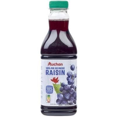 Auchan Pur Jus de Raisin Pressé, 90cl