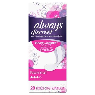 Always Discreet Protège-slips normal fuite urinaire discreet, 28 pièces
