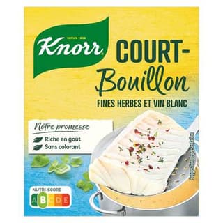 Knorr 9 tablettes court-bouillon Fines herbes et vin blanc, 107g