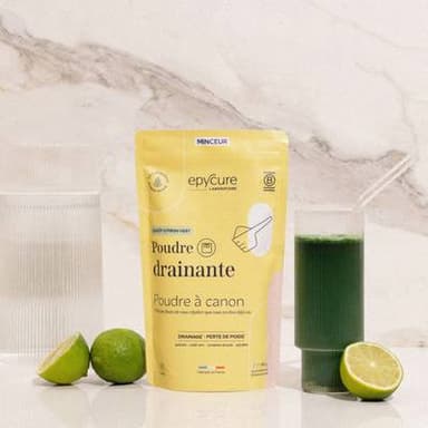 Epycure Poudre drainante goût citron vert, 195g