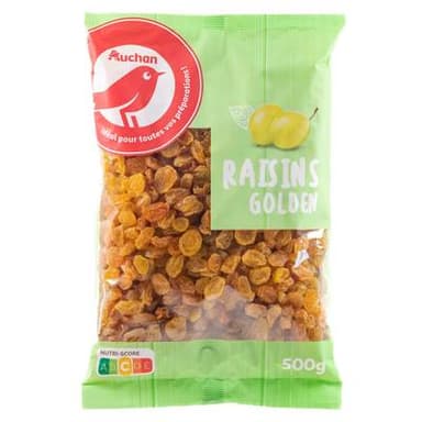 Auchan Raisins Secs Golden, 500g