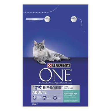 Purina - One Croquettes Poisson de mer pour chat adulte, 3kg