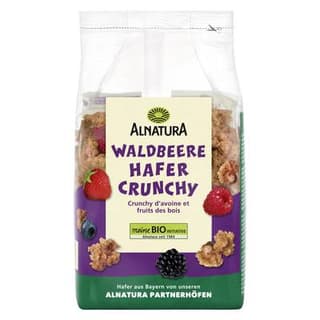 Alnatura Muesli croustillant à l'avoine fruits des bois et fraises bio, 375g