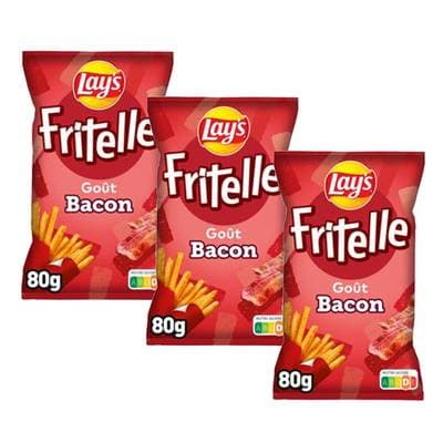 Lay's Fritelle Goût bacon, 3x80g