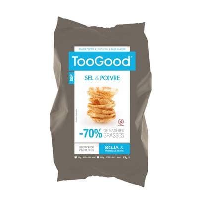 Too Good Snack poppé soja pomme de terre sel et poivre sans gluten, 85g