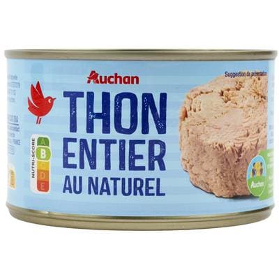 Auchan Thon listao au naturel, 280g
